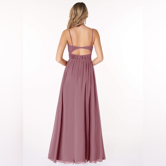 NWT Azazie Yanelie Dusty Rose size 0 - Picture 2 of 12